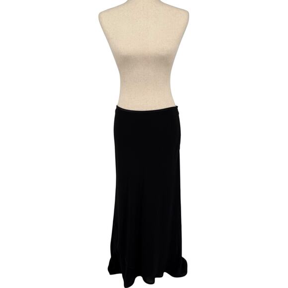 Vintage 90s y2k Women's Black Sheer Overlay JS Boutique Layered Maxi Skirt Sz 10 - Picture 1 of 9